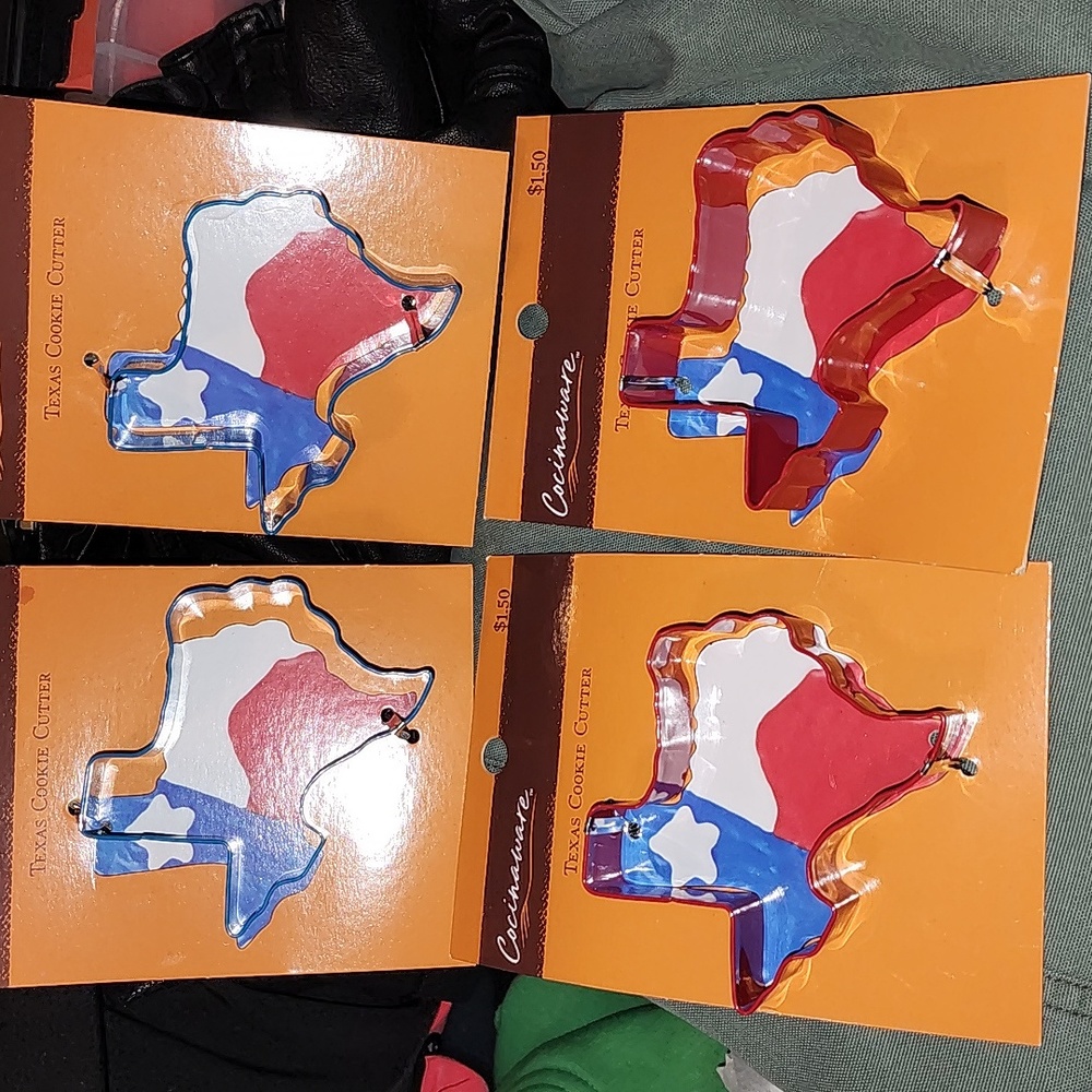 4 Texas cookie cutters